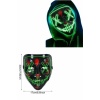 Led Işıklı Neon Maske Cadılar Bayramı Maskesi Korkunç Korku Maskesi