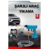 Şarjlı Oto Yıkama, Bahçe Sulama Tabancası Makinesi Yüksek Basınçlı