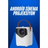 HD Ayaklı Portatif Projeksiyon Cihazı Android İşlemcili Sinema Projektörü