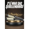 İkili Wag Maşa Saç Şekillendirici Seramik Kaplama Isı Ayarlı