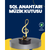 Altın Sol Anahtarı Müzik Kutusu Döner Mekanizmalı