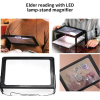 Yaşlılar İçin  A4 Boyutu Masa Tipi Işıklı Okuma Büyüteç Th275205b