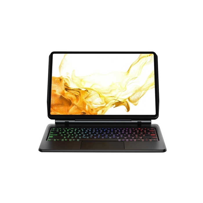 NTM Samsung Galaxy T870 Tab S7 11 Kılıf Eternal Ledli Klavyeli Tablet Kılıfı - Siyah