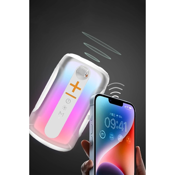 NTM Pluse 8 RGB Kablosuz Hoparlör - Beyaz