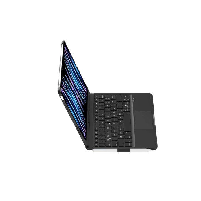 NTM iPad Pro 11 (2024) F11 ATS Kılıf Magic Dönen Klavyeli Tablet Kılıf - Siyah
