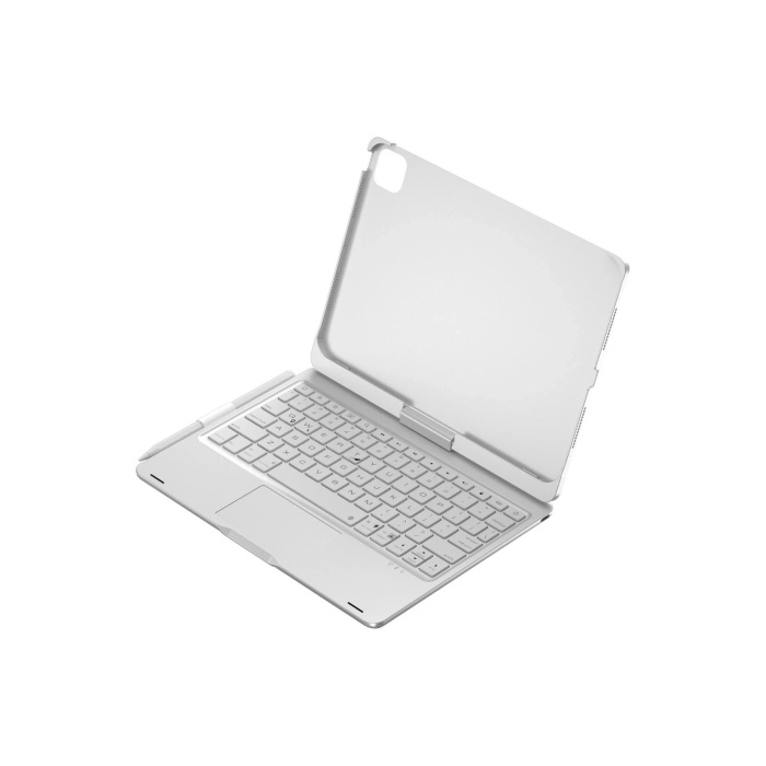 NTM iPad Pro 11 (2024) F11 ATS Kılıf Magic Dönen Klavyeli Tablet Kılıf - Gümüş