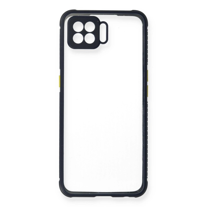 NTM Oppo Reno 4 Lite Kılıf Miami Şeffaf Silikon - Lacivert