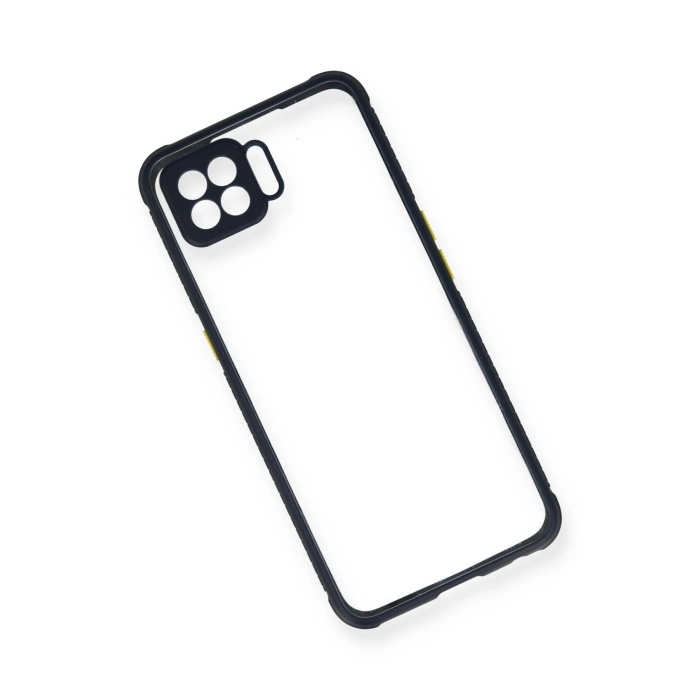 NTM Oppo Reno 4 Lite Kılıf Miami Şeffaf Silikon - Lacivert