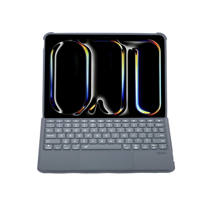 NTM T5507D iPad Pro 11 (2022) Kılıf Palermo Ledli Klavyeli Standlı Tablet Kılıfı - Siyah