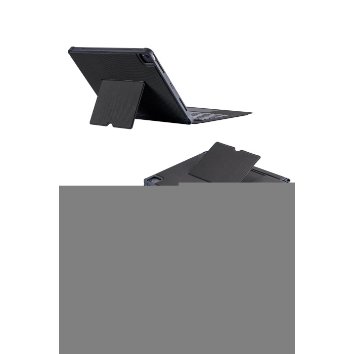 NTM T5509D iPad Pro 12.9 (2022) Kılıf Palermo Ledli Klavyeli Standlı Tablet Kılıfı - Siyah