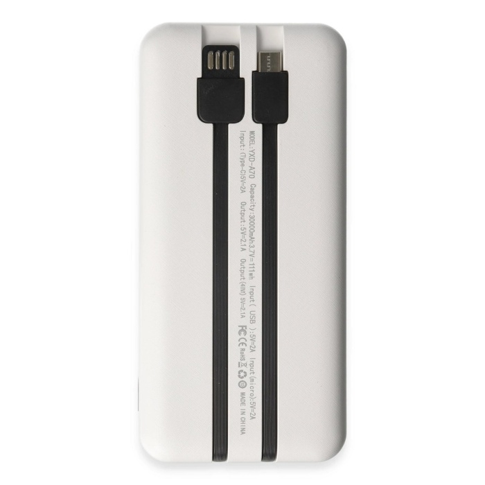 NTM Yosonda A70 4in1 30.000 mAh Powerbank - Beyaz