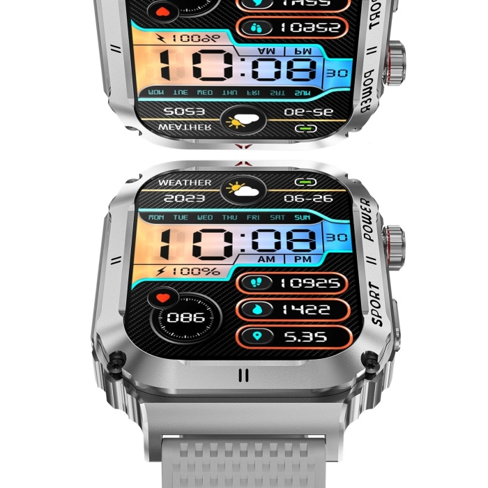 NTM OD3 2.1 inç IPS Ekran IP68 Su Geçirmez Konuşma ve NFC Özellikli Akıllı Saat - Gümüş