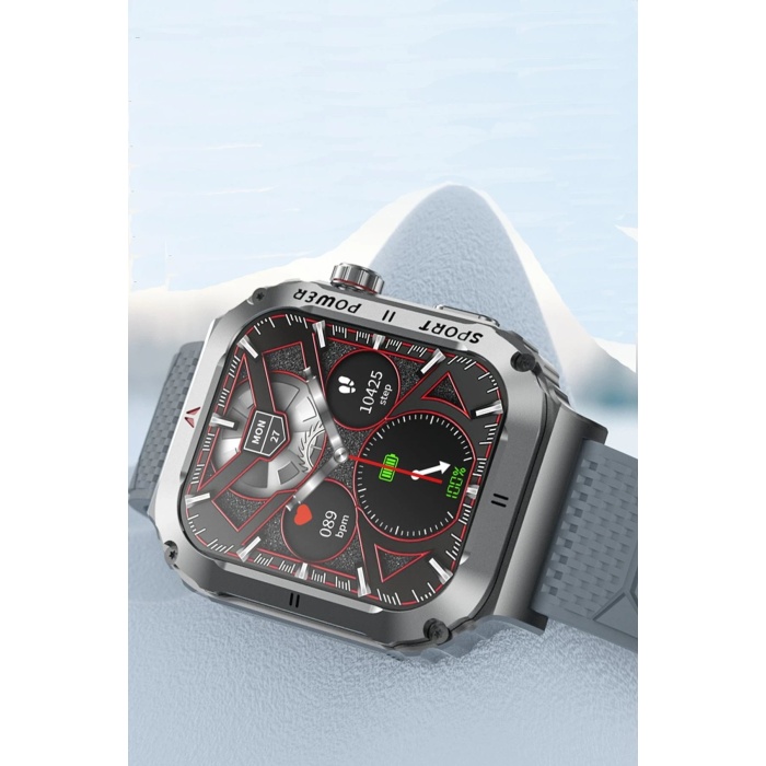 NTM OD3 2.1 inç IPS Ekran IP68 Su Geçirmez Konuşma ve NFC Özellikli Akıllı Saat - Gümüş