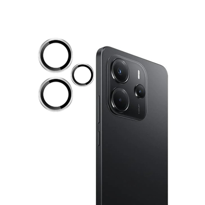 NTM Xiaomi Redmi Note 14 4G PVD Metal Kamera Lens - Gümüş