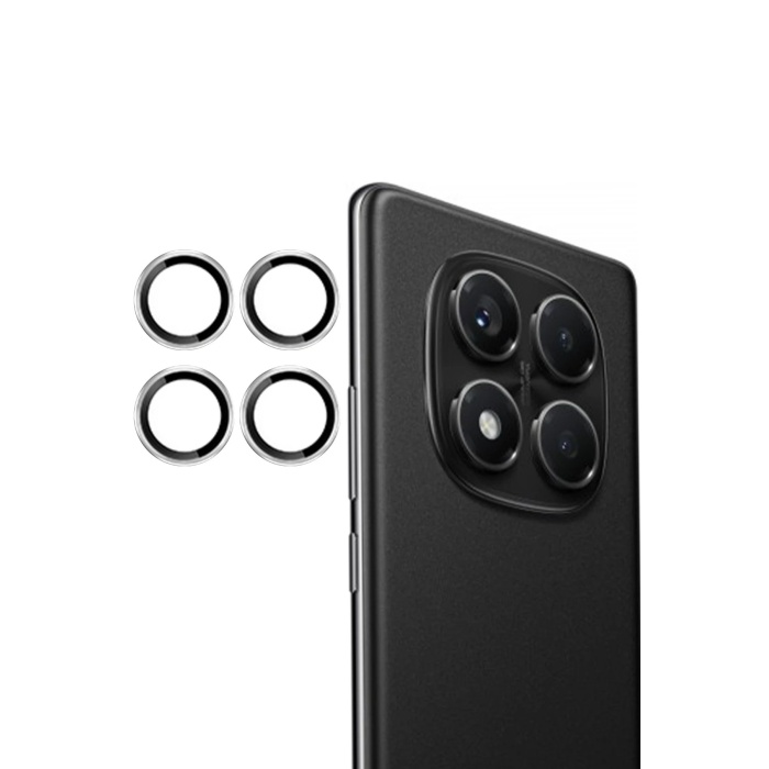 NTM Xiaomi Redmi Note 14 Pro 4G PVD Metal Kamera Lens - Gümüş