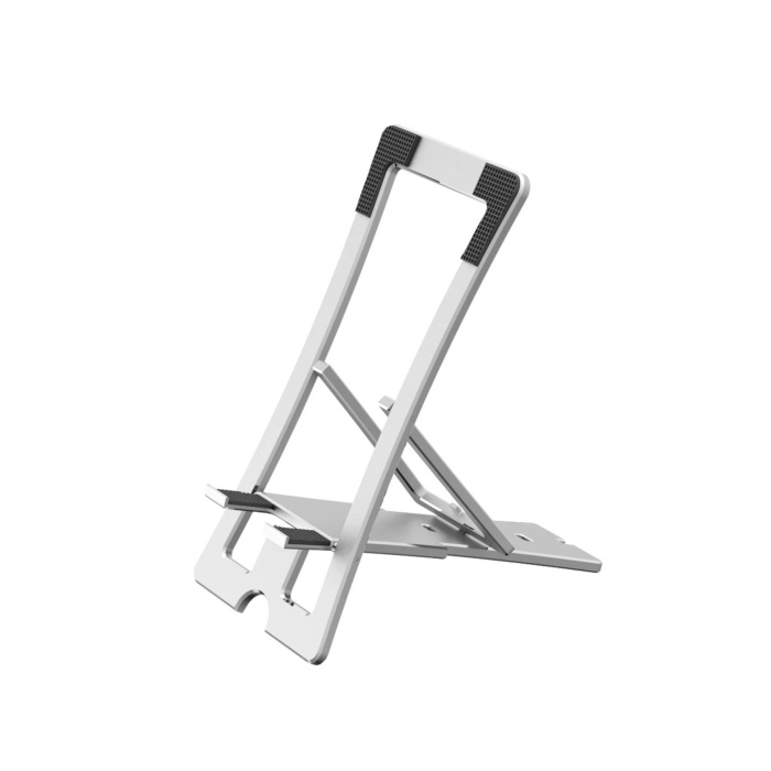 NTM CM23 Ayarlanabilir Katlanabilir Masaüstü Telefon Tutucu - Gümüş