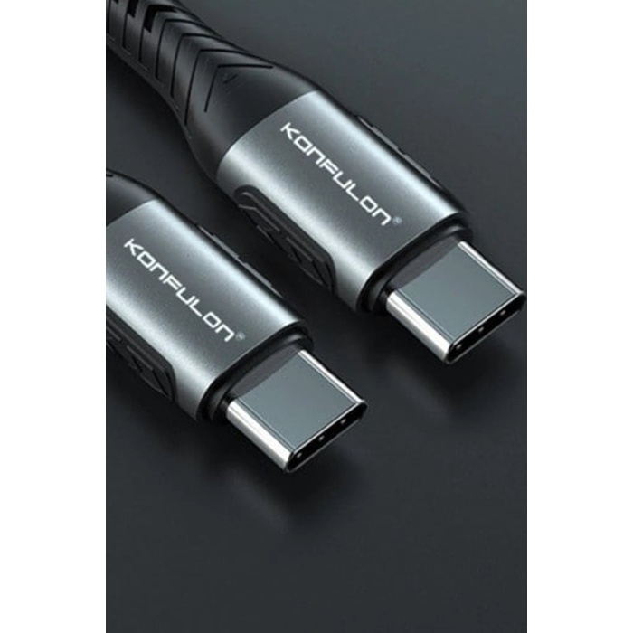 NTM DC43 Type-C to Type-C 1M Örgü 60W Hızlı Şarj Kablo - Yeşil