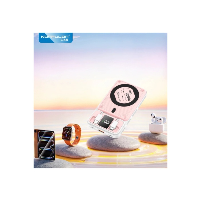 NTM M25W 10.000 mAh 20W PD Magsafe Powerbank - Pembe