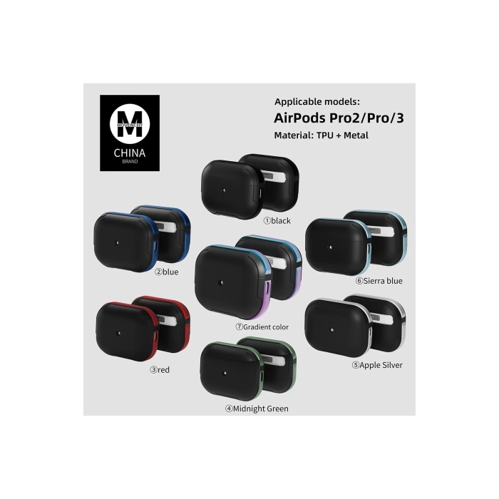 NTM Airpods Pro 2 (2.nesil) MO-A8 Armor Kılıf - Sierra Blue