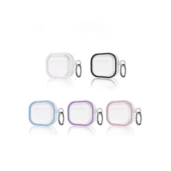 NTM Airpods Pro 2 (2.nesil) Shiny Şeffaf Kılıf - Siyah