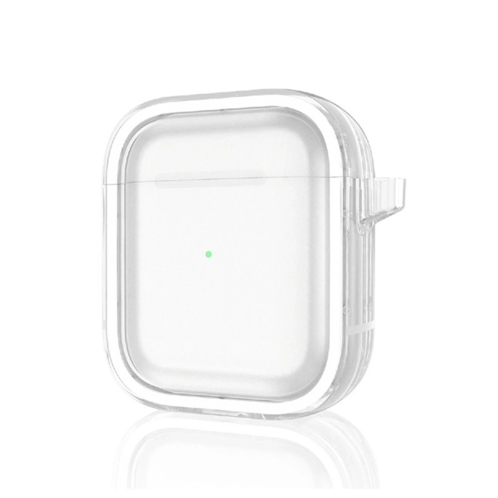 NTM Airpods 4 (4.nesil) Shiny Şeffaf Kılıf - Beyaz