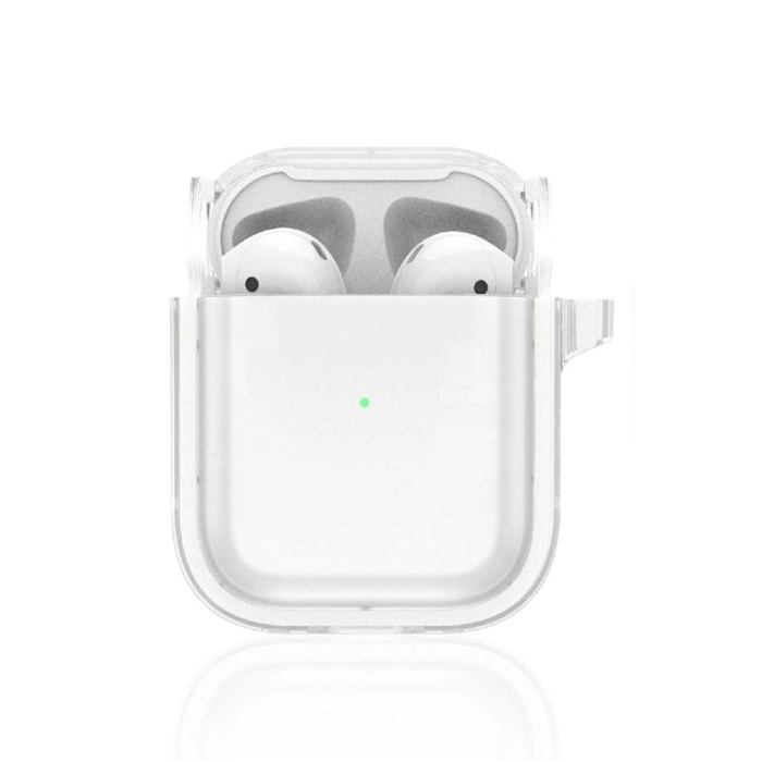 NTM Airpods 4 (4.nesil) Shiny Şeffaf Kılıf - Beyaz