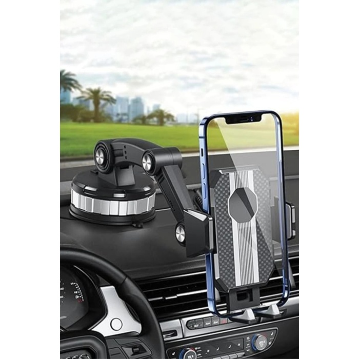 NTM Vlike V13 Vantuzlu 360 Derece Ayarlanabilir Araç Tutucu - Siyah