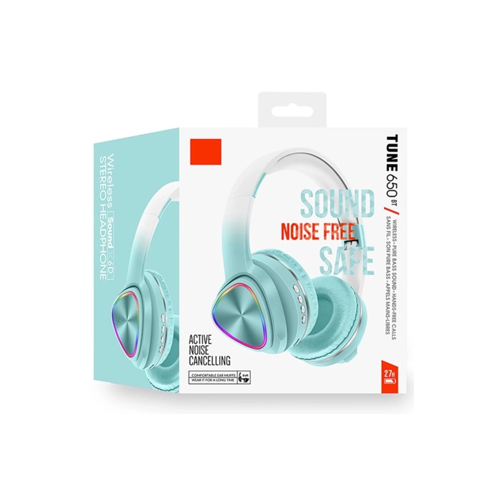 NTM Tune 650 BT RGB Kablosuz Kafaüstü Kulaklık - Yeşil