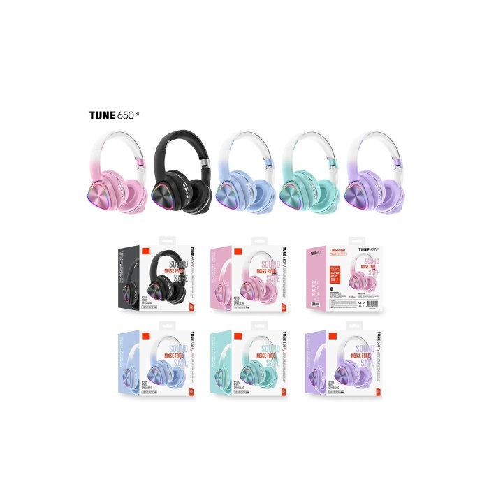 NTM Tune 650 BT RGB Kablosuz Kafaüstü Kulaklık - Yeşil