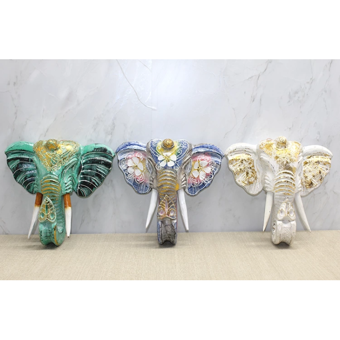 Duvara Asmalı Renkli Fil Kafası 4galıleo-26