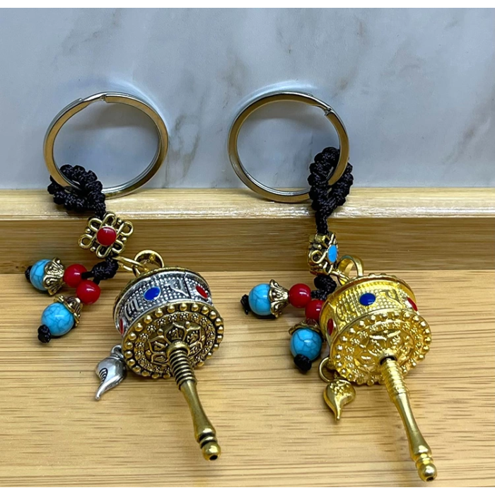 Metal Feng Shui Şans Çarkı Anahtarlık Alk4455