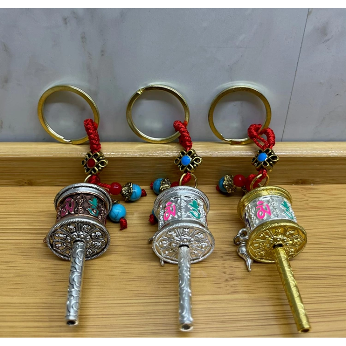 Metal Feng Shui Şans Çarkı Anahtarlık Alk4458