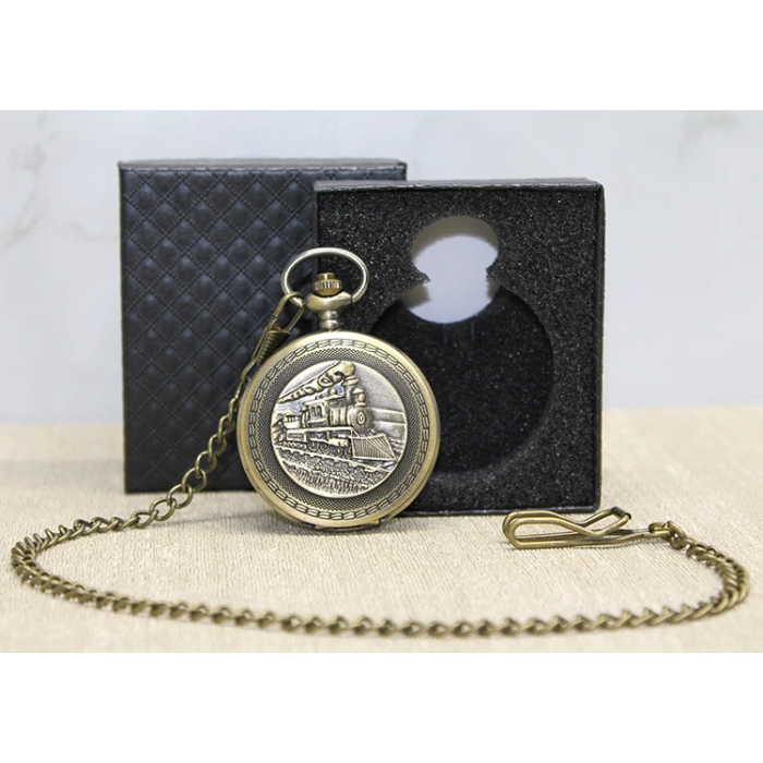 Özel Kutulu Tren Temalı Köstekli Saat Alk4670