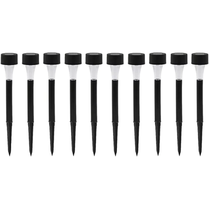 Güneş Enerjili Bahçe Lambası Plastik Saplama 10lu Set