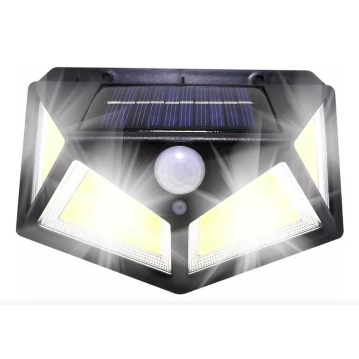 Solar Hareket Sensörlü Duvar Lambası 100 Led Mz-303