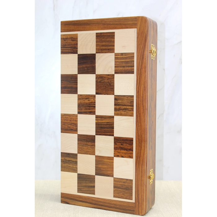 Mıknatıs Taşlı Ahşap Katlanabilir Kutulu Satranç Oyunu 40 Cm G225
