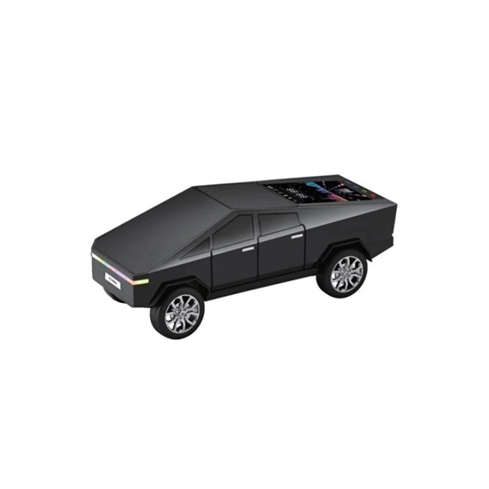 D68 Cyber Model Araba Tasarımlı Bluetooth Hoparlör 15w Güçlü Ses Rgb Led /tws/usb Siyah