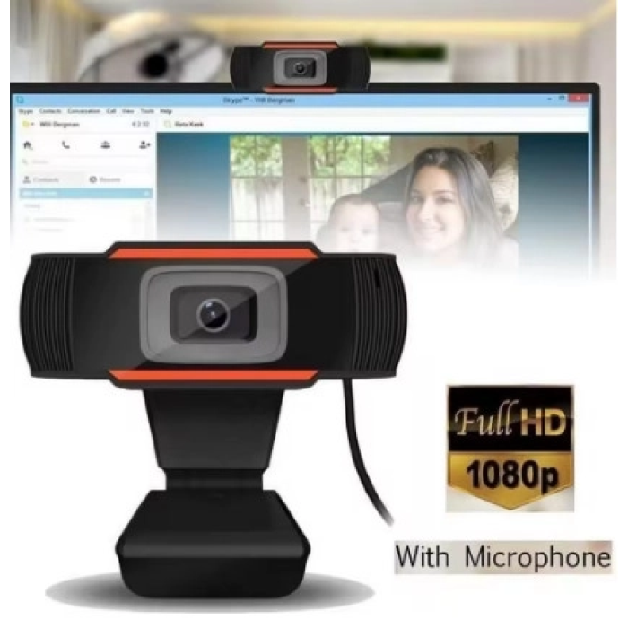 Webcam Orjınal 1080p Konferans Kamera Dahili Mikrofon Chat Görüntülü Sohbet Yayın Kamerası Hd Video