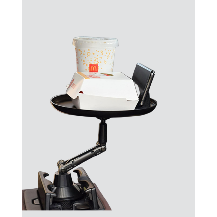 360° Döner Araç Bardaklık Tepsisi Geniş Yemek Alanlı Telefon Standlı