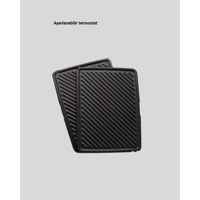 Tost Makinesi Kırmızı Döküm Plaka 6+ Dilim Çok Kapasiteli Izgara