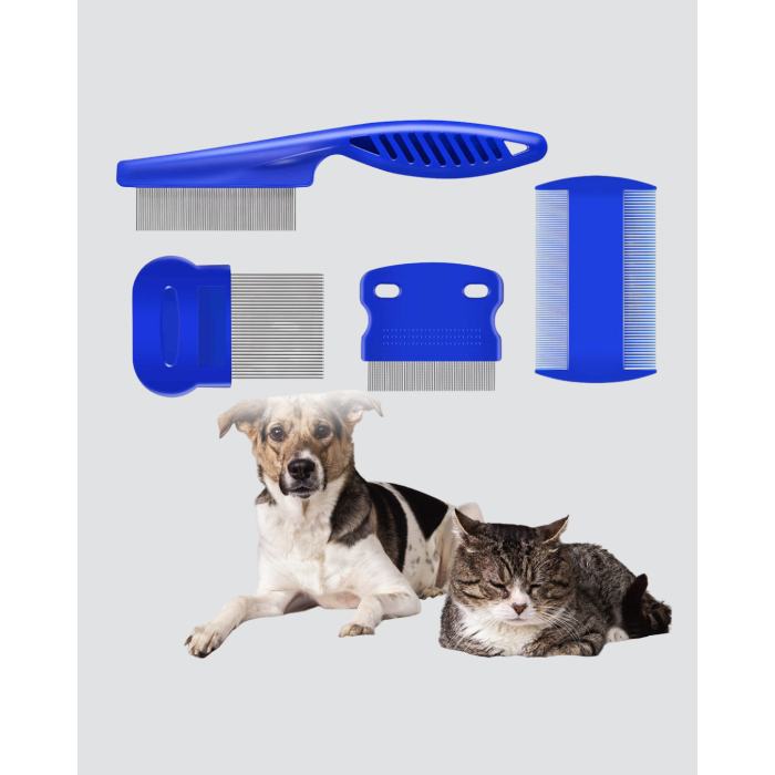 4’lü Kedi Köpek Tüy Temizleme Seti – Paslanmaz Çelik,Ergonomik ve Uzun Ömürlü