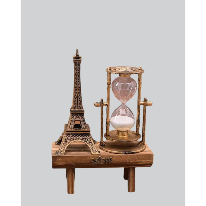 Klasik Tasarımlı Ahşap Kum Saati – Ev ve Ofis İçin Masaüstü Aksesuarı