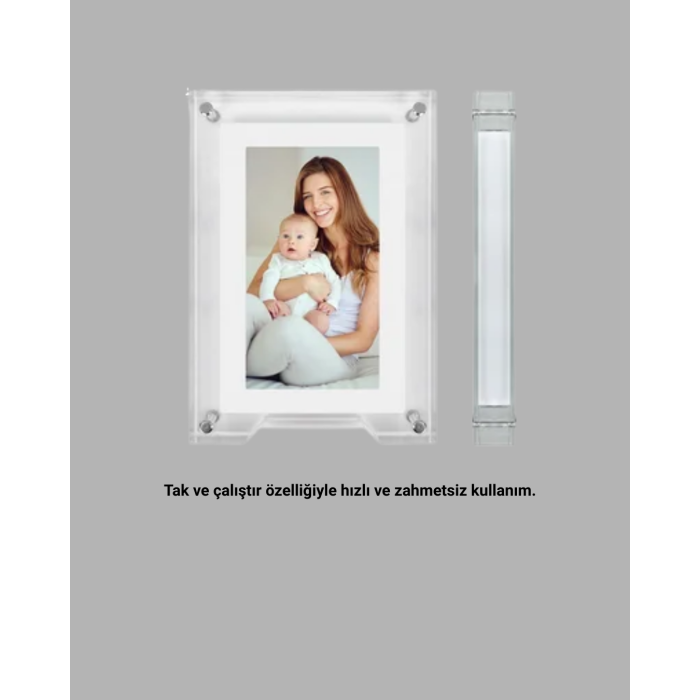 Ses Kontrol Tuşlu 7 İnç Dijital Fotoğraf Çerçevesi – Kolay ve Pratik Kullanım