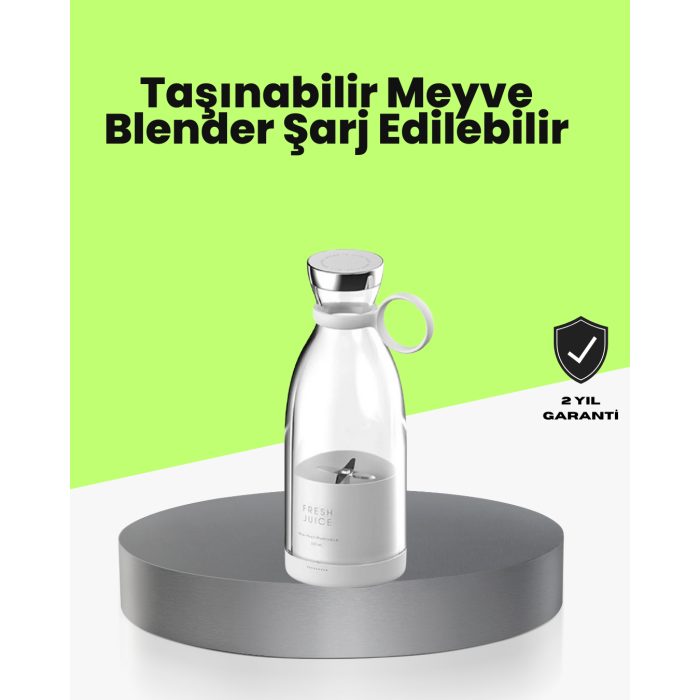 4 Bıçaklı Gıda Sınıfı Paslanmaz Çelik Taşınabilir Blender