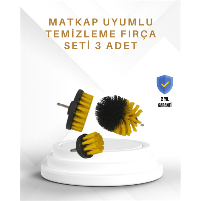 Yüksek Devirde Etkili Temizlik Sağlayan Matkap Ucu Fırça Seti
