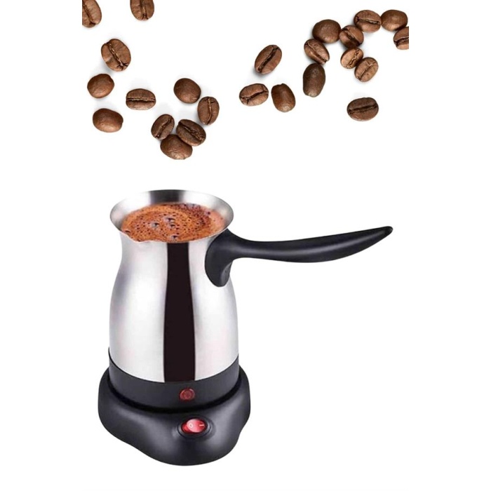 Paslanmaz Çelik Türk Kahvesi Makinesi 6 Fincan Kpasiteli Elektrikli Cezve