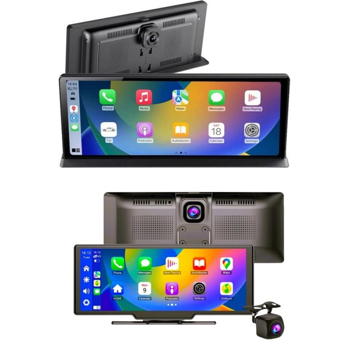 4K Ultra Araç İçi Ön ve Arka Kameralı Ekran HD 2 Kameralı Torpido Üstü Araç Multimedya