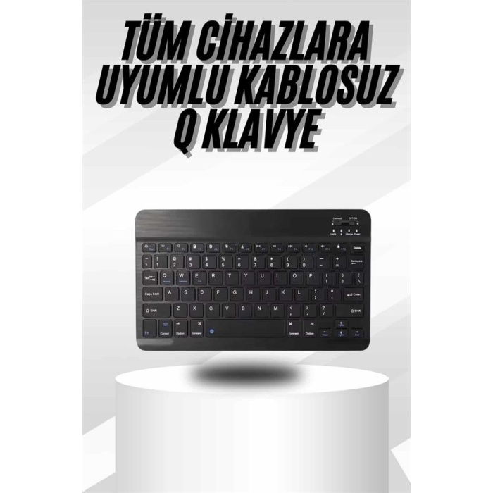Kablosuz Bluetooth Bağlantılı Taşınabilir Q Klavye Tüm Cihazlara Uyumlu