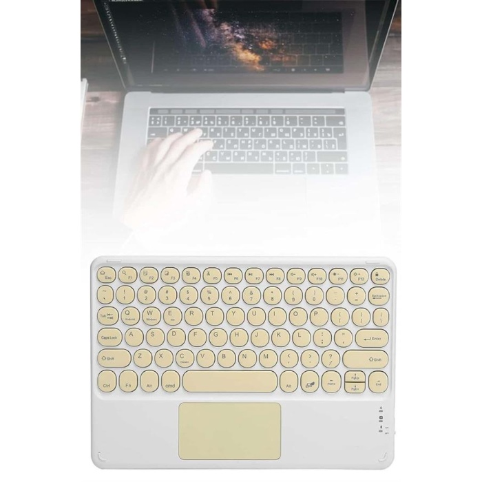 Profesyonel Wifi Q Klavye Bluetooth Klavye Touchpad 10.8 Inç