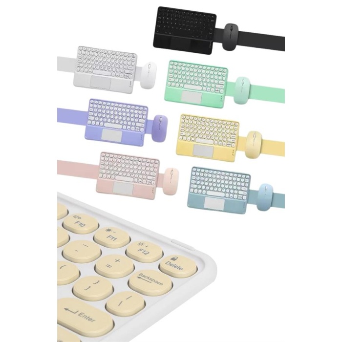 Bluetooth Touchpad Klavye 10.9 inch Kablosuz Wifi Q Klavye Slim